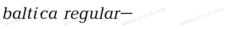 baltica regular字体转换
